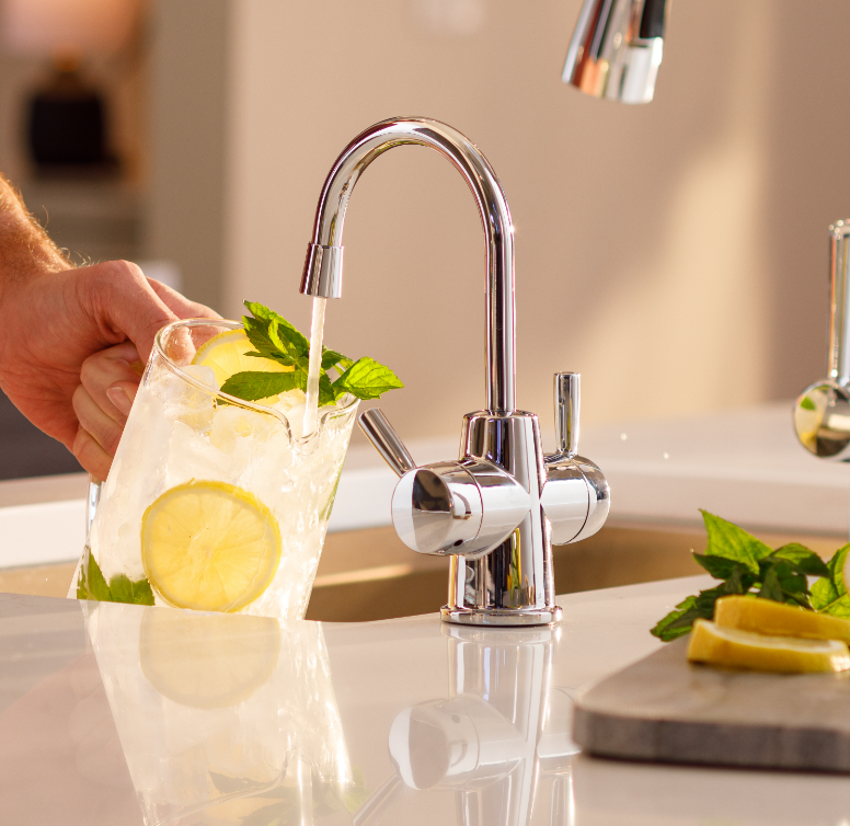 Filling pitcher at faucet