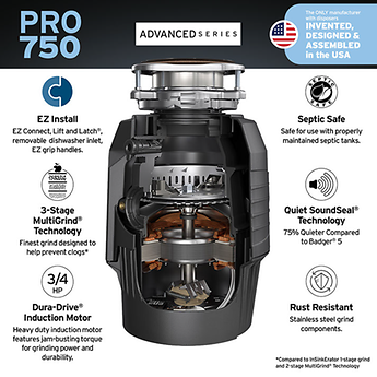 Pro 750 with EZ Connect Cord & Hardwire Adapter | InSinkErator US