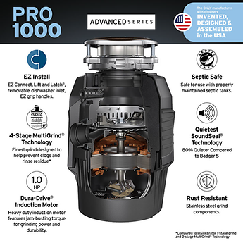 Pro 1000 with EZ Connect Cord & Hardwire Adapter | InSinkErator US