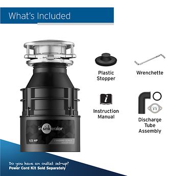 InSinkErator Badger 500 1/2 HP Continuous Feed Garbage Disposal with Power Cord InSinkErator Badger 500 1/2 HP Continuous Feed Garbage Disposal with Power Cord