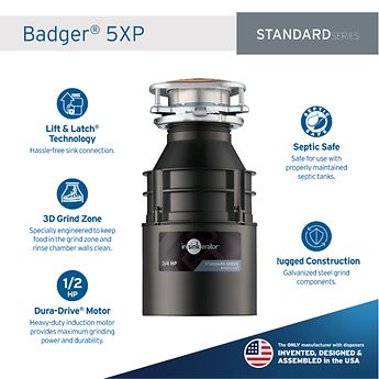 InSinkErator Badger 3/4 hp Garbage Disposal InSinkErator Badger 3/4 hp Garbage Disposal